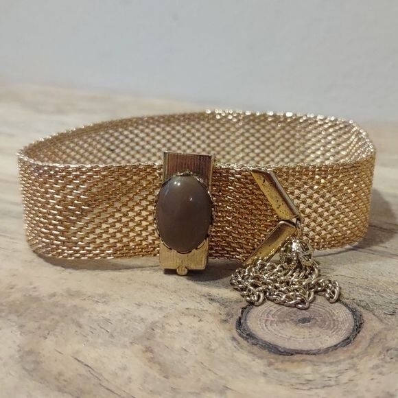 Vintage Brass Mesh Bracelet - Picture 1 of 3